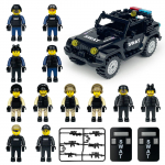 Jeep must SWAT nuku relvakilp laste v&auml;ikese pelleti ehitusploki m&auml;nguasi