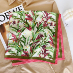Moodne Bandana puuvillane kaelasall Naiste luksuslik lillemustriga sallid taskur&auml;tik ruudukujuline peapael 68x68cm
