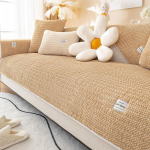 Diivanipadi paks pl&uuml;&uuml;s pehme diivanikate elutuppa libisemiskindel pestav diivanir&auml;tik seljatoe tekk kodukaunistuseks 70x70cm 1pcs khaki