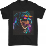 Lahe prillidega rottweiler koera unisex T-s&auml;rk S
