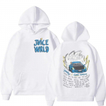 R&auml;ppar Juice Wrld Fashion Hoodie Naiste Hip Hop Casual S&uuml;gis/Talvine kampsunid Unisex Punk Gooti Pullover Pusad T&auml;navar&otilde;ivad 5XL valge