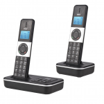 Bisofice D1002 TAM-D 2-toruga juhtmeta telefon koos automaatvastajaga, helistaja IDCall ootab 1.6 US-B must
