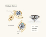 Uus saabunud 0,5-karaadised Moissanite v&auml;&auml;riskivist k&otilde;rvar&otilde;ngad naistele Solitaire peened ehted 925 Sterling h&otilde;bedaga