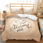 3D valentinip&auml;eva voodipesukomplekt Romantiline Love Down tekikate ja padjap&uuml;&uuml;r Paar tekikate t&auml;issuuruses Luksuslik kodutekstiil s&otilde;brap&auml;eva kingitus Baby 100x135cm