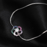 Korea stiilis moodne v&auml;rskete lilledega inkrusteeritud tsirkoonist naiste avatud reguleeritava suurusega k&auml;ev&otilde;ru V&auml;rviline tsirkoonist k&auml;ev&otilde;ru kuld