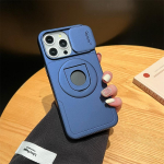 Luksuslik Bracket Magsafe &uuml;mbris Samsung Galaxy A54 5G S23 FE S22 Ultra S21 Plus tugijala objektiivi kaitsekate iPhone 15 14 13 12 11 Pro XS Max XR jaoks For iPhone 11 Pro Max sinine