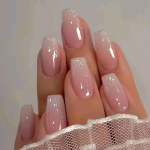 4 pakki (96 tk) Press on Nails Medium Design, Misssix Fake Nails mandli ja ruudukujuline k&uuml;&uuml;ntelliim koos Adhesive Tabsiga naiste k&uuml;&uuml;neviil 1 pack