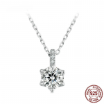 Moissanite ripats kaelakee D v&auml;rvi VVS1 laboris kasvatatud teemant naistele pulma kihlus 925 sterling h&otilde;be peened ehted 0.5ct