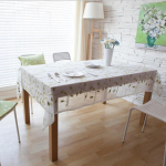 Korea v&auml;ike v&auml;rske puuoks tikandid puuvillane linane laudlina j&otilde;ululauast kate teelauale 60 X 60CM valge