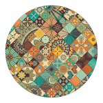 Mandala Lillevaip Lastetuba Kodukaunistus Matid &Uuml;mar vaip Elutuba Libisemisvastane Pestav Vaip Arvutitoolid Matt 40cm