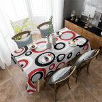 Ringi abstraktse geomeetriaga laudlina p&uuml;hadekaunistused veekindlad ristk&uuml;likukujulised laudlinad pulmadekoori lauakate 4pcs 33x48 Table mat