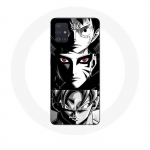 &Uuml;mbris Samsung Galaxy A51 Goku Naruto Luffy jaoks &uuml;hes t&uuml;kis Dragon Ball Z mustvalge taustaga anime manga