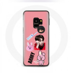 &Uuml;mbris Samsung Galaxy S9 BTS Bangtan Boy BT21 Cooky Jungkook ARMY jaoks