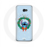 &Uuml;mbris Samsung Galaxy A3 2017 Stitch Snow Merry Christmas Blue jaoks