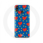 Coque pour Huawei P20 Lite BTS Bangtan Gar&ccedil;ons BT21 TATA de V Fond Bleu