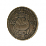 Keskmise s&otilde;rme m&auml;lestusmedal Vintage Round Dickhead Award ametlik sitapea &uuml;he s&otilde;rme saluut metallikollektsiooni M&uuml;ntide Festival Meenutus Naljakas Gag punane/pronksi
