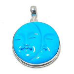 Natural Sleeping Turquoise Handmade 925 Sterling Silver Pendant 1.81 l0d90