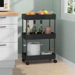 3-kihiline kitsa vahega hoiurest &Otilde;huke ratask&auml;ruga hoiuk&auml;ru K&ouml;&ouml;k Vannitoa riiulid Korraldaja mobiilne riiul 3 layers