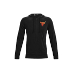 Under Armour Project Rock Graafilise Prindiga Lukuga Huppari Jakk Meeste &Uuml;ler&otilde;ivad Must 1361749-001 L
