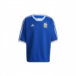 Adidas Argentina meeskonna logo tikitud triibuline l&uuml;hikeste varrukatega jalgpallis&auml;rk meeste topid sinine HG4239 L