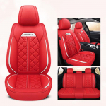 PU-nahast viieistmeline autoistmepadi universaalne istmekate Four Seasons Style istmepadi automaasturile haagissuvila sportautole punane