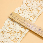 Lai 7,5 cm 2jd/partii Lilled Beež Puuvillane Pits Lill Kangas Paks Veneetsia Roosi Lill V&auml;ljam&otilde;eldud Vees lahustuv pits Kaunistus Pael Aksessuaarid beež