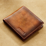 RFID-d blokeerivad ehtsast nahast rahakotid meestele, suure mahutavusega &uuml;lemise kihiga veisenahast bifold vintage rahakott koos 2 ID-akna kingitusega talle pruun