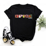 Spice Girls T-s&auml;rk Naiste Multifilmi T-s&auml;rk L&uuml;hikeste varrukatega Moodne T&uuml;drukute T-s&auml;rk Four Season Print Anime Topid T-s&auml;rgid Riided Naistele S