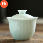 Modern Jade Clay Shadow Green Kung Fu Gaiwan Ceramic Tea Bowl with Cover W te Porcelain Office Teacup Drinkware