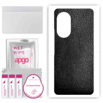 apgo Protective Skin Sticker for the back compatible with Huawei Nova 9 SE, Wrap Film, Foil, Vinyl - Pattern Black Leather