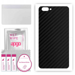 apgo Protective Skin Sticker for the back compatible with Cubot Rainbow 2, Wrap Film, Foil, Vinyl - Pattern Carbon Black