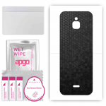 apgo Protective Skin Sticker for the back compatible with Nokia 6300 4G, Wrap Film, Foil, Vinyl - Pattern Black Honeycomb