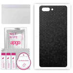 apgo Protective Skin Sticker for the back compatible with Ulefone T2 Pro, Wrap Film, Foil, Vinyl - Pattern Black Honeycomb