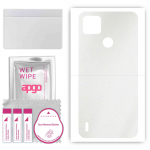 apgo Protective Skin Sticker for the back compatible with Tecno Pop 4 LTE, Wrap Film, Foil, Vinyl - Pattern Matte Transparent