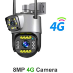 2024. aasta uus EL-i kahe objektiiviga 4G IP-kaamera WiFi 8MP 4K seirekaamera juhtmevaba v&auml;litingimustes nutikas kodu &ouml;ise n&auml;gemisega digitaalse suumiga CCTV kaamera 4G