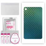 apgo Protective Skin Sticker for the back compatible with Amazon Fire HD 10 (2017), Wrap Film, Foil, Vinyl - Pattern Carbon Chameleon CAKA1