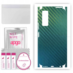 apgo Protective Skin Sticker for the back+sides compatible with Vivo Y31 2021, Full Wrap Film, Foil, Vinyl - Pattern Carbon Chameleon CAKA1