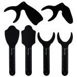 6 tk Hambaravi Ortodontiline Musta Taustaga Foto Pildi Kontrastiplaat Metallist Suukaudne P&otilde;seplaat Skaalam&auml;rgiga Autoklaavitavad T&ouml;&ouml;riistad 6 Pieces must