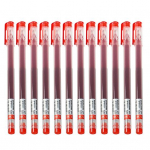 12 tk Geeli tindipliiats, 0,38 mm &otilde;pilaste kirjatarvete kontori DIY visandite kirjutamise t&ouml;&ouml;riist 12pcs punane