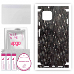 apgo Protective Skin Sticker for the back+sides compatible with Google Pixel 4, Full Wrap Film, Foil, Vinyl - Pattern Carbon Black Pixel