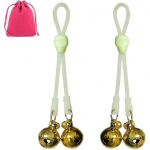 Reguleeritavad nibuklambrid kellukestega Helendavad mittel&auml;bistavad rinnanibu klambrid Kolju silmus nibude ehted (Roosa h&otilde;be) Green Gold