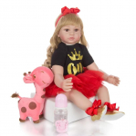 Uus disain KEIUMI Elegant Reborn Baby Girl Nukud 24'' 60 cm Printsess Pehme Vin&uuml;&uuml;l Baby Reborn Pika kullaga lokkis j&otilde;ulukingid 60 cm