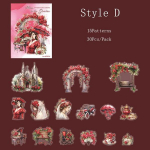 30 tk Alice in The Garden seeria PET-kleebiste paki materjal, mis sobib suurep&auml;raselt isetegemise v&auml;ljal&otilde;igete raamatute tarvikute salvestamiseks