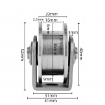 304 roostevabast terasest rihmarattaplokk V-t&uuml;&uuml;pi, U-t&uuml;&uuml;pi laagrite ratas l&uuml;kandukse, materjali k&auml;sitsemise ja liikuva rihmaratta jaoks 2 inch H type SS201