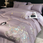 Suvine kerge luksuslik j&auml;&auml;siidist 4-osaline masinas pestav siidine sile hingav majapidamises kasutatava voodipesu komplekt tikandiga žakaarpaela Suit&1.8m bed-4pcs