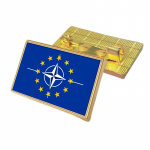 P&otilde;hja-Atlandi lepingu NATO ja liidu lipu pross, 2,5 * 1,5 cm sulamiga kaetud PVC #1