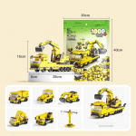 6IN1 ehitusplokid M&auml;nguasjad Tehniline veoauto m&auml;nguasi lastele Buldooseriga ekskavaator &Otilde;ppem&auml;nguasi lastele &uuml;le 6-aastastele lastele s&uuml;nnip&auml;evakingitused Engineering Truck-1000Pcs