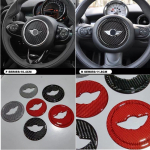 Autotarvikud Mini Cooper F54 F53 F55 F56 R60 R57 R58 R55 R56 rooliratta s&uuml;sinikkiust embleemi m&auml;rgi kleebis Decor Decal F Series 10.4cm must