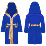 Lastele poistele poksiriietus poksija Cosplay kost&uuml;&uuml;m, pikkade varrukatega metallist kaunistus, satiinist kapuutsiga mantliga kickpoksi kleit Halloweeni peoks 5-6 Years must