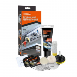 Professionaalne esitulede taastamise komplekt DIY esitulede valgustaja autohoolduse remondikomplekt, pea objektiivi puhas poleerimismasin 19.5x9x6.5cm